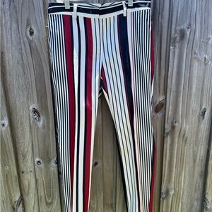 Les Copains Blue Striped Pants